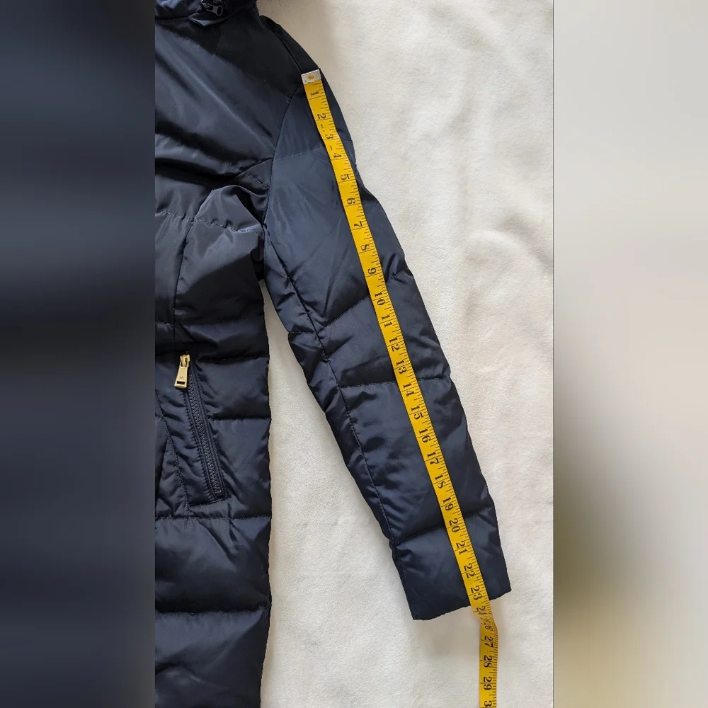 Lauren Ralph Lauren Women's Down Parka Coat Hooded Zip Front Navy Blue Size S - Picture 14 of 16